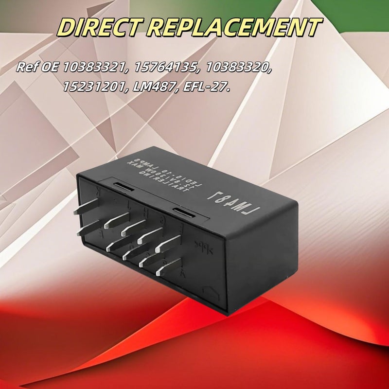 Malloryx LM487 Led Flasher Relay for Warning and Turn Signal Fix Hyper Flash Module Blinker Relay Fit for Chevy 03-06 Silverado Avalanche for GMC Sierra Yukon Trucks 2003-2006, 10383321, 15231201 - Image 4